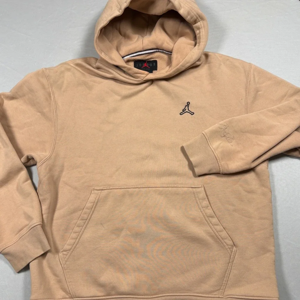 Jordan Hoodie Mens Large Tan Jumpman Signature Pullover Sweatshirt